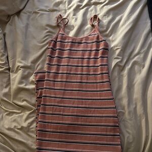 Wild Fable Terracotta Striped Maxi Dress